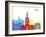 Oslo Skyline Pop-paulrommer-Framed Art Print