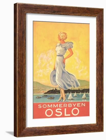 Oslo Travel Poster-null-Framed Art Print