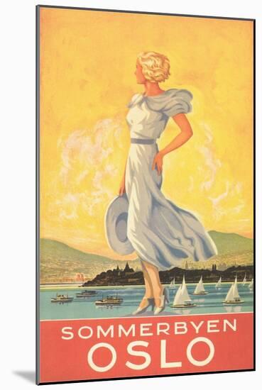 Oslo Travel Poster-Found Image Press-Mounted Giclee Print