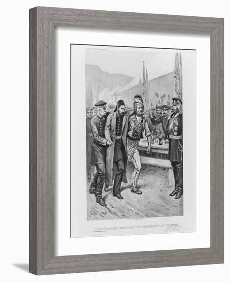 Osman Pasha Brought to Skobelev at Plevna, C. 1895-Jean Leon Gerome Ferris-Framed Giclee Print