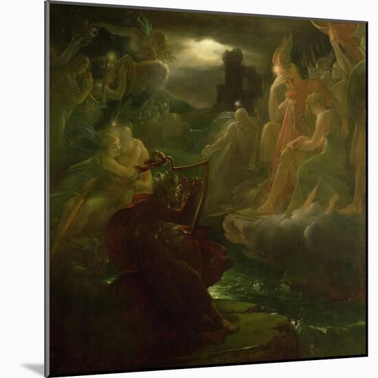 Ossian Conjuring up the Spirits on the Banks of the River Lora with the Sound of His Harp, 1801-Francois Gerard-Mounted Giclee Print