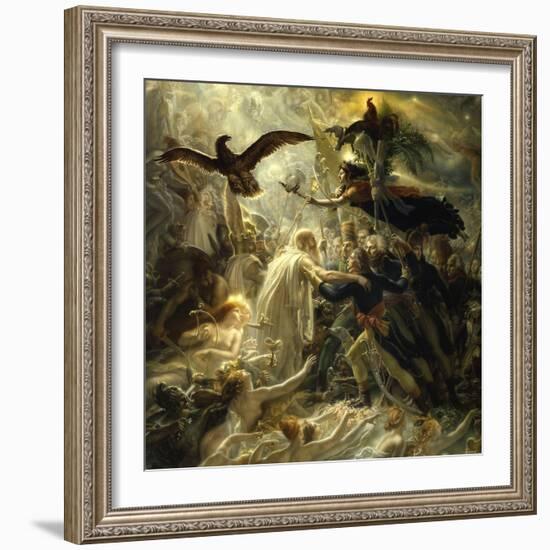 Ossian Receives Heroes of the Republic, c.1801-Anne-Louis Girodet de Roussy-Trioson-Framed Giclee Print