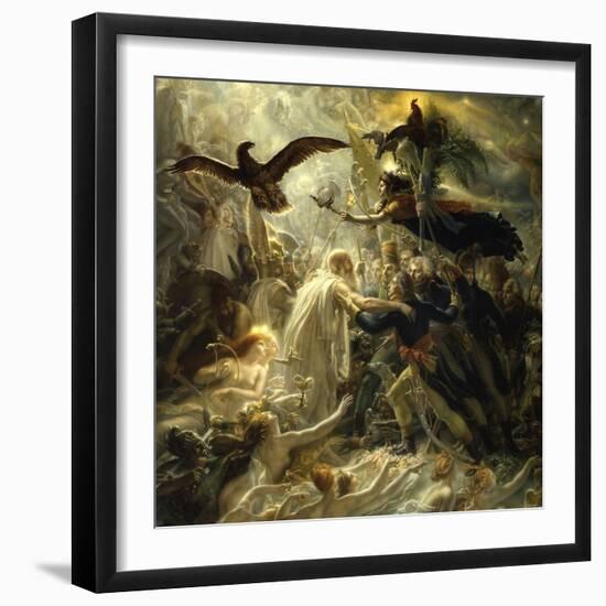 Ossian Receives Heroes of the Republic, c.1801-Anne-Louis Girodet de Roussy-Trioson-Framed Giclee Print