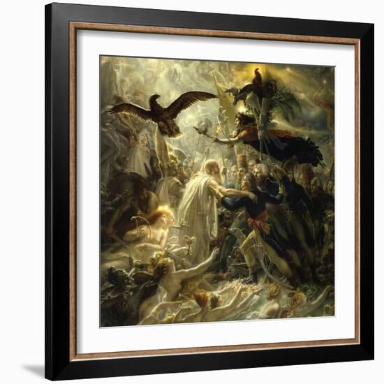 Ossian Receives Heroes of the Republic, c.1801-Anne-Louis Girodet de Roussy-Trioson-Framed Giclee Print