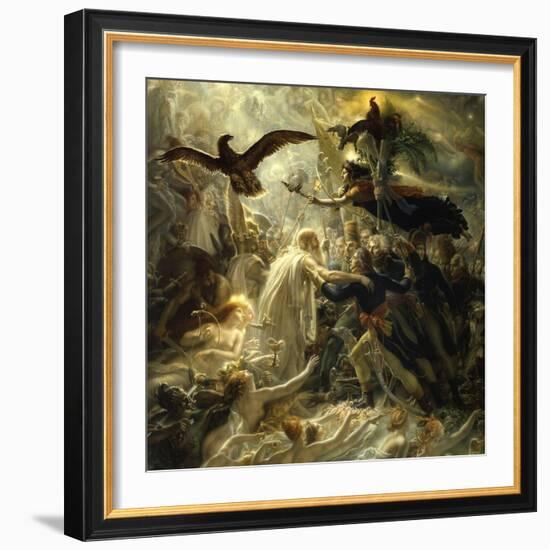 Ossian Receives Heroes of the Republic, c.1801-Anne-Louis Girodet de Roussy-Trioson-Framed Giclee Print