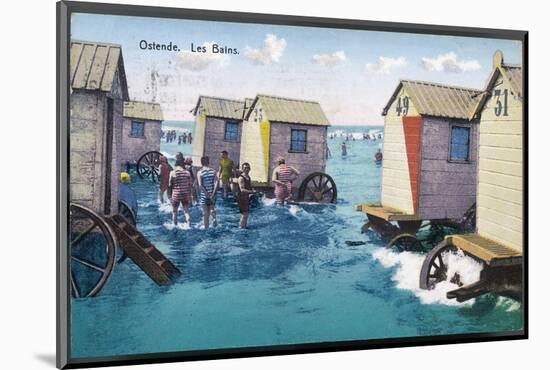 Ostend Bathing Machines-null-Mounted Photographic Print