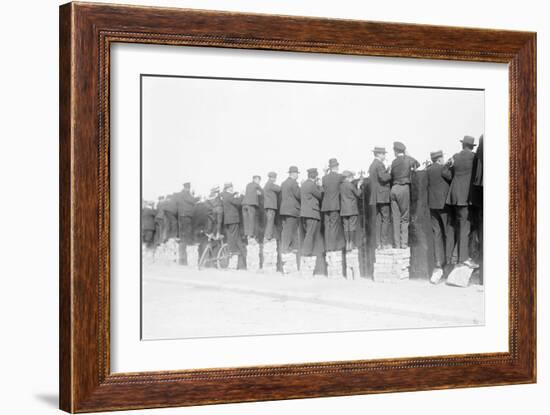 Ostend Horse Races, Looking over the Fence, We'll See It Somehow, c.1900-Andrew Pitcairn-knowles-Framed Giclee Print