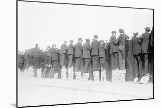 Ostend Horse Races, Looking over the Fence, We'll See It Somehow, c.1900-Andrew Pitcairn-knowles-Mounted Giclee Print