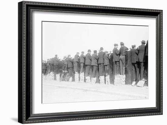 Ostend Horse Races, Looking over the Fence, We'll See It Somehow, c.1900-Andrew Pitcairn-knowles-Framed Giclee Print