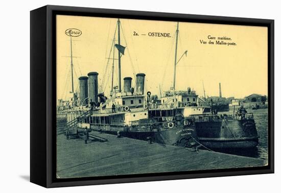 Ostende, Gare Maritime, Vue Des Malles Poste-null-Framed Premier Image Canvas