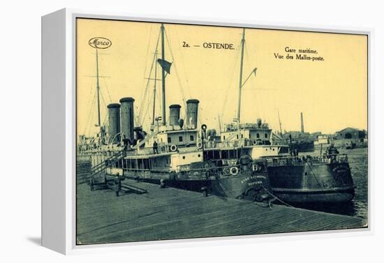 Ostende, Gare Maritime, Vue Des Malles Poste-null-Framed Premier Image Canvas