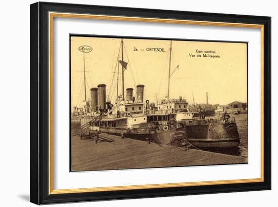 Ostende Westflandern, Gare Maritime, Malles Poste-null-Framed Giclee Print