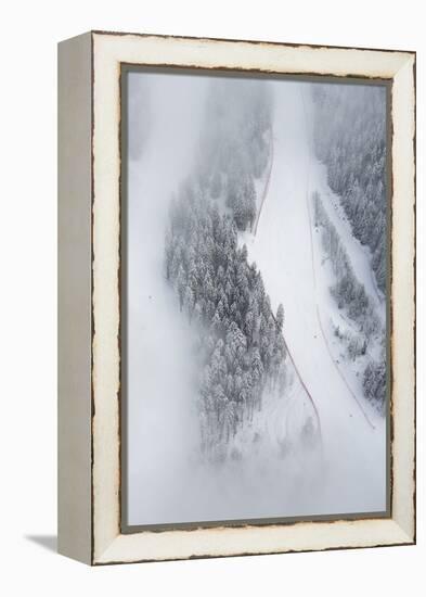 Osterfelder, Kandahar Ski Slope, Winter, Morning Fog, Snow-Frank Fleischmann-Framed Premier Image Canvas