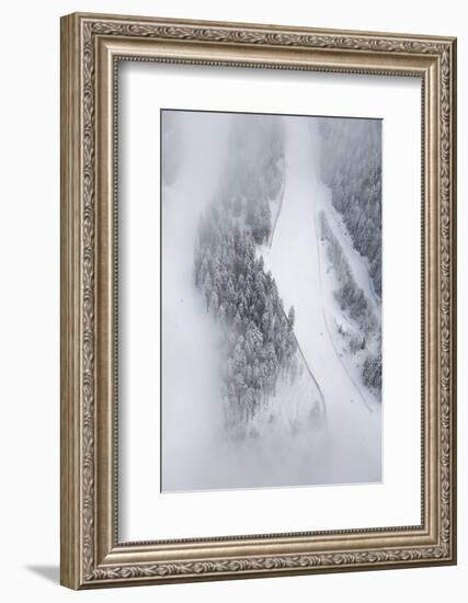 Osterfelder, Kandahar Ski Slope, Winter, Morning Fog, Snow-Frank Fleischmann-Framed Photographic Print