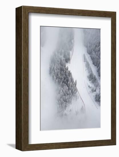 Osterfelder, Kandahar Ski Slope, Winter, Morning Fog, Snow-Frank Fleischmann-Framed Photographic Print