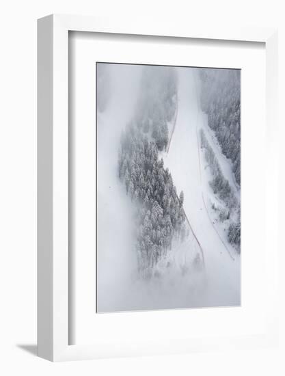 Osterfelder, Kandahar Ski Slope, Winter, Morning Fog, Snow-Frank Fleischmann-Framed Photographic Print