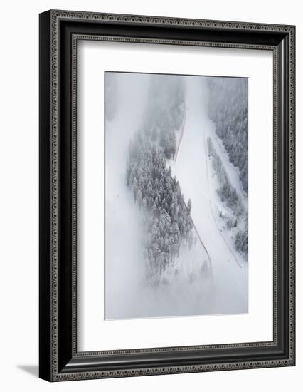 Osterfelder, Kandahar Ski Slope, Winter, Morning Fog, Snow-Frank Fleischmann-Framed Photographic Print