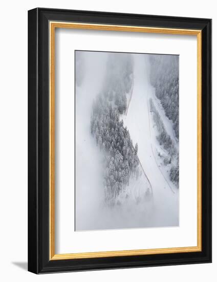 Osterfelder, Kandahar Ski Slope, Winter, Morning Fog, Snow-Frank Fleischmann-Framed Photographic Print