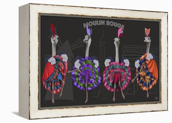 Ostrich, Can Can Troupe-Fab Funky-Framed Stretched Canvas