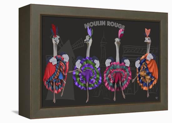 Ostrich, Can Can Troupe-Fab Funky-Framed Stretched Canvas