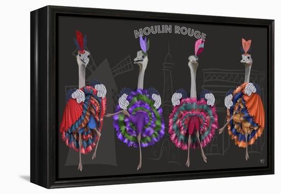 Ostrich, Can Can Troupe-Fab Funky-Framed Stretched Canvas