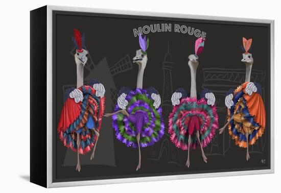 Ostrich, Can Can Troupe-Fab Funky-Framed Stretched Canvas