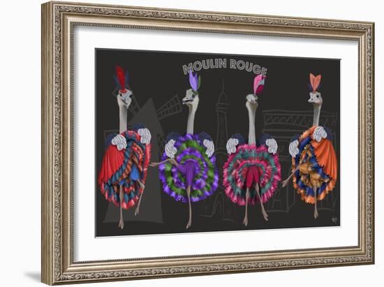 Ostrich, Can Can Troupe-Fab Funky-Framed Art Print