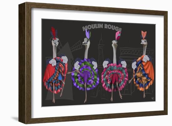 Ostrich, Can Can Troupe-Fab Funky-Framed Art Print