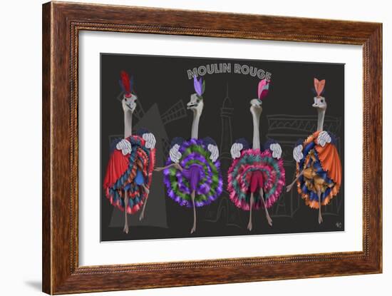 Ostrich, Can Can Troupe-Fab Funky-Framed Art Print