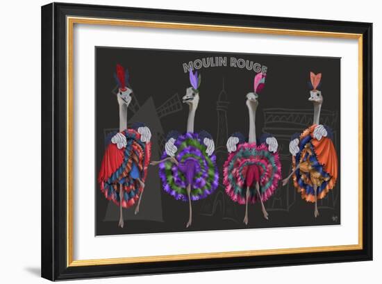 Ostrich, Can Can Troupe-Fab Funky-Framed Art Print