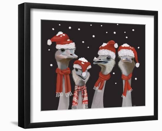Ostrich, Christmas Gals-Fab Funky-Framed Art Print