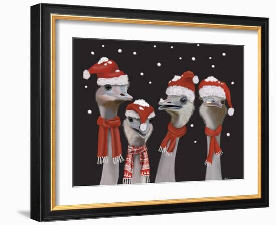 Ostrich, Christmas Gals-Fab Funky-Framed Art Print