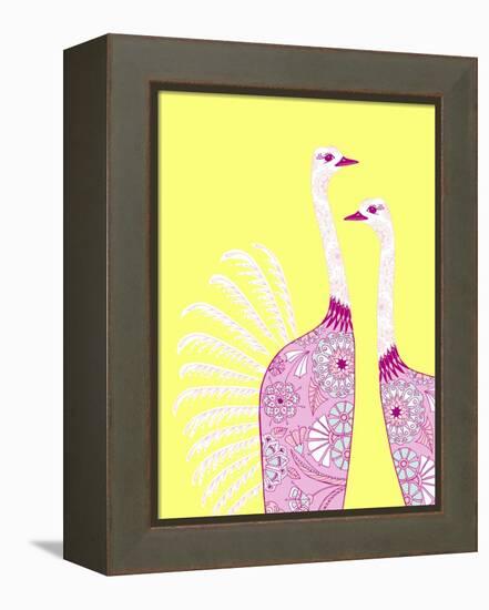 Ostrich Girls-null-Framed Premier Image Canvas