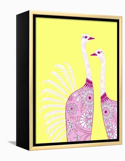 Ostrich Girls-null-Framed Premier Image Canvas