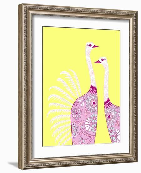 Ostrich Girls-null-Framed Giclee Print