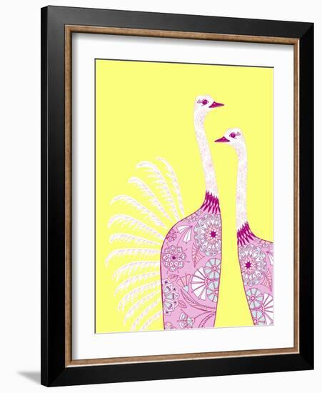 Ostrich Girls-null-Framed Giclee Print