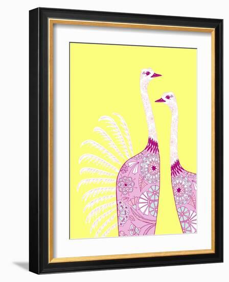 Ostrich Girls-null-Framed Giclee Print