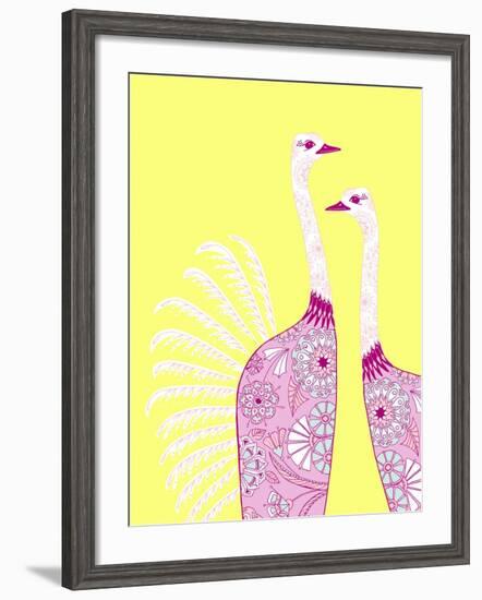 Ostrich Girls-null-Framed Giclee Print