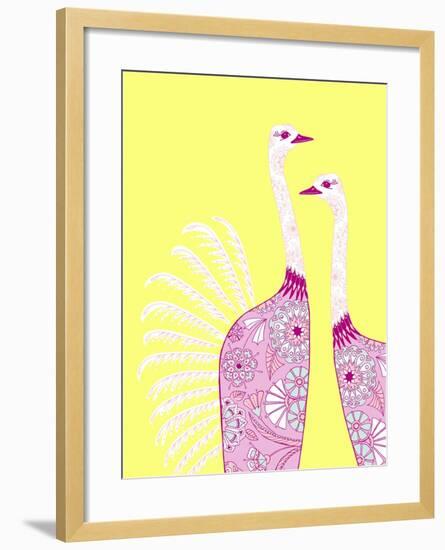 Ostrich Girls-null-Framed Giclee Print