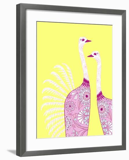 Ostrich Girls-null-Framed Giclee Print