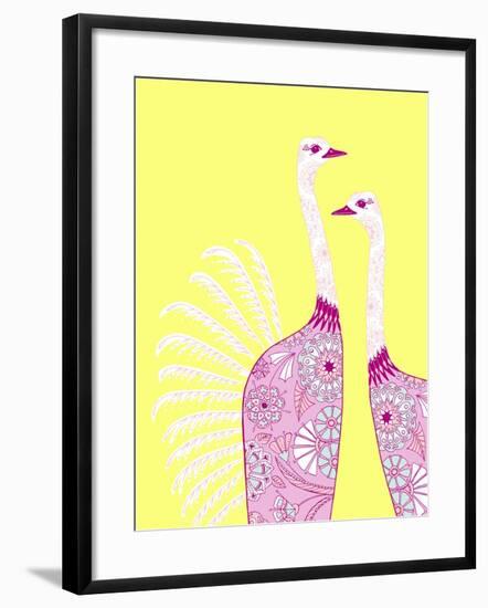 Ostrich Girls-null-Framed Giclee Print