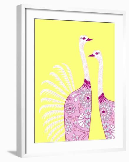 Ostrich Girls-null-Framed Giclee Print