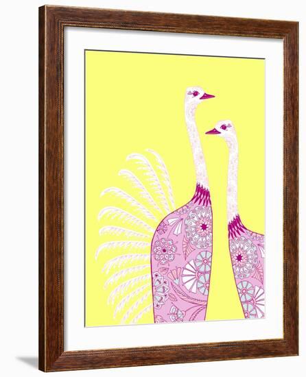 Ostrich Girls-null-Framed Giclee Print