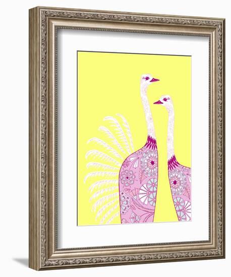 Ostrich Girls-null-Framed Giclee Print