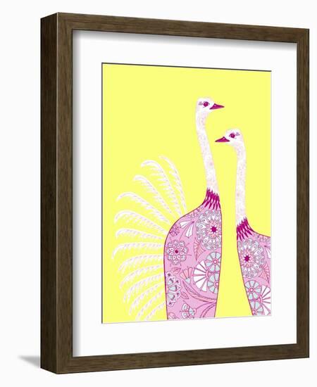 Ostrich Girls-null-Framed Giclee Print