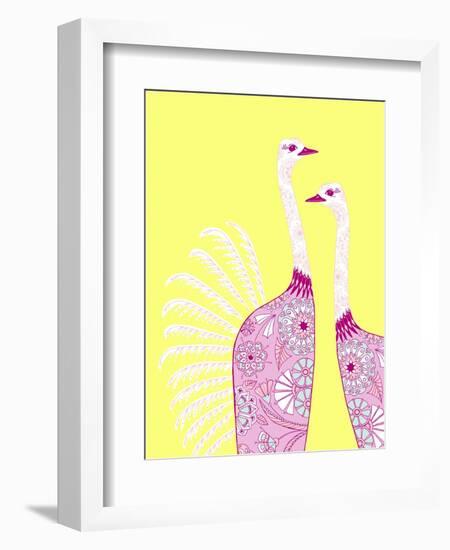 Ostrich Girls-null-Framed Giclee Print