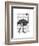 Ostrich in Boots-Fab Funky-Framed Art Print