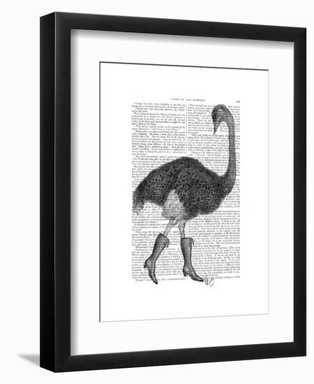 Ostrich in Boots-Fab Funky-Framed Art Print