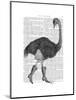 Ostrich in Boots-Fab Funky-Mounted Art Print