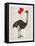 Ostrich In Love-Christopher James-Framed Stretched Canvas